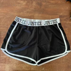 JUSTICE Girls Shorts Black, size 14/16